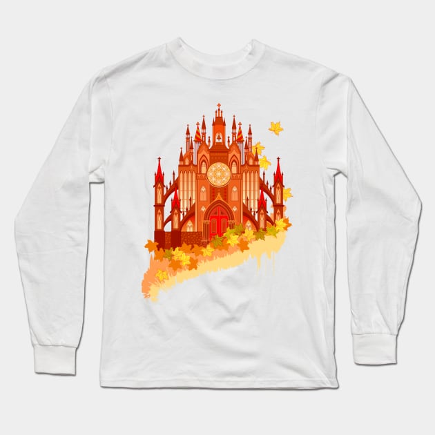 Fantasy gothic medieval kingdom Long Sleeve T-Shirt by Artist Natalja Cernecka